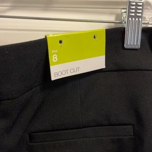 Merona Black Modern Fit Stretch Boot Cut Pants NWT